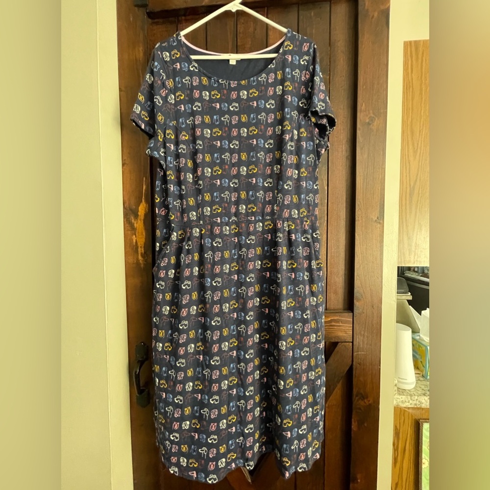 Boden dog pattern dress US 16